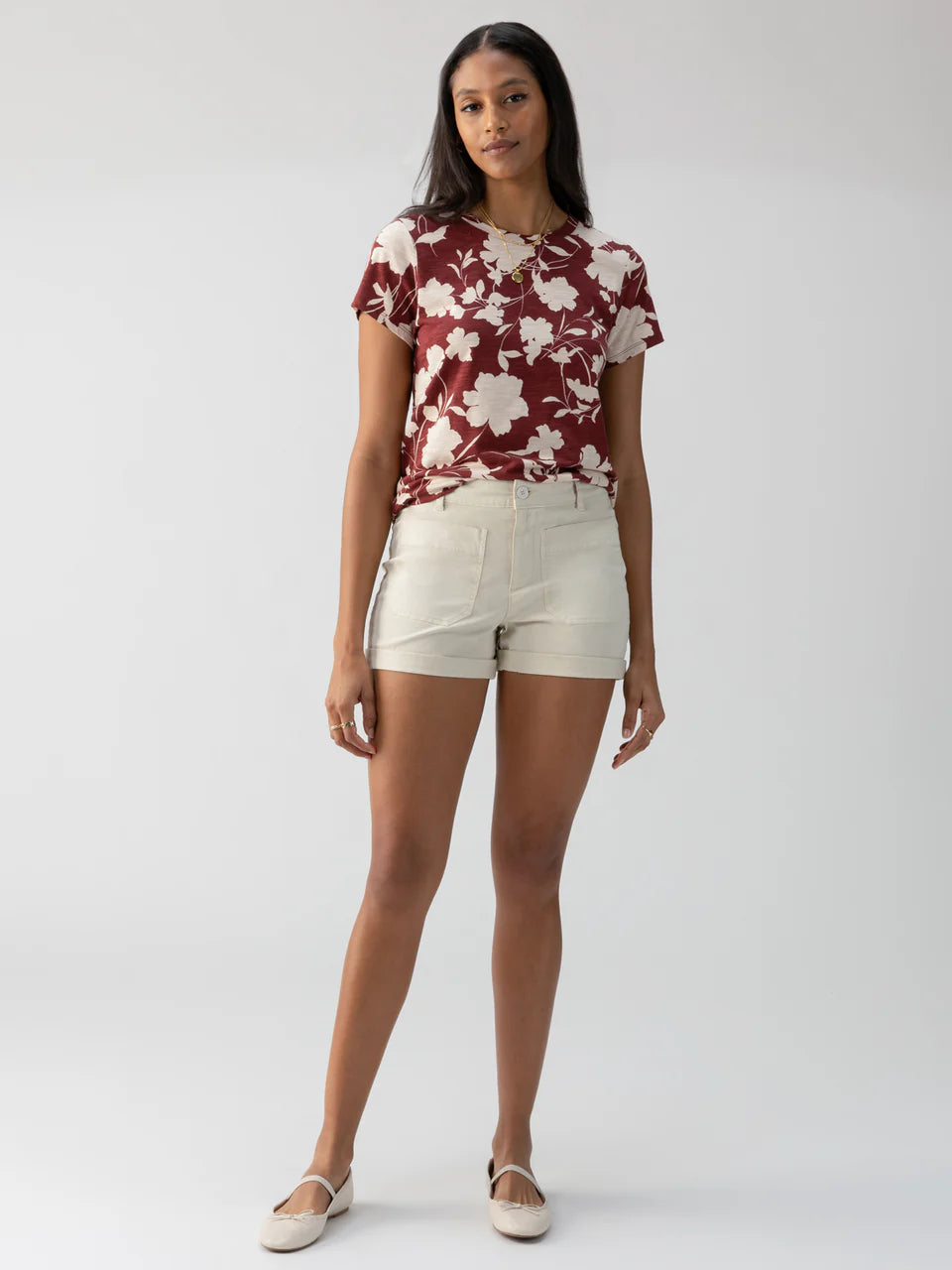 Floral Short Sleeve Tee Apex Ethical Boutique