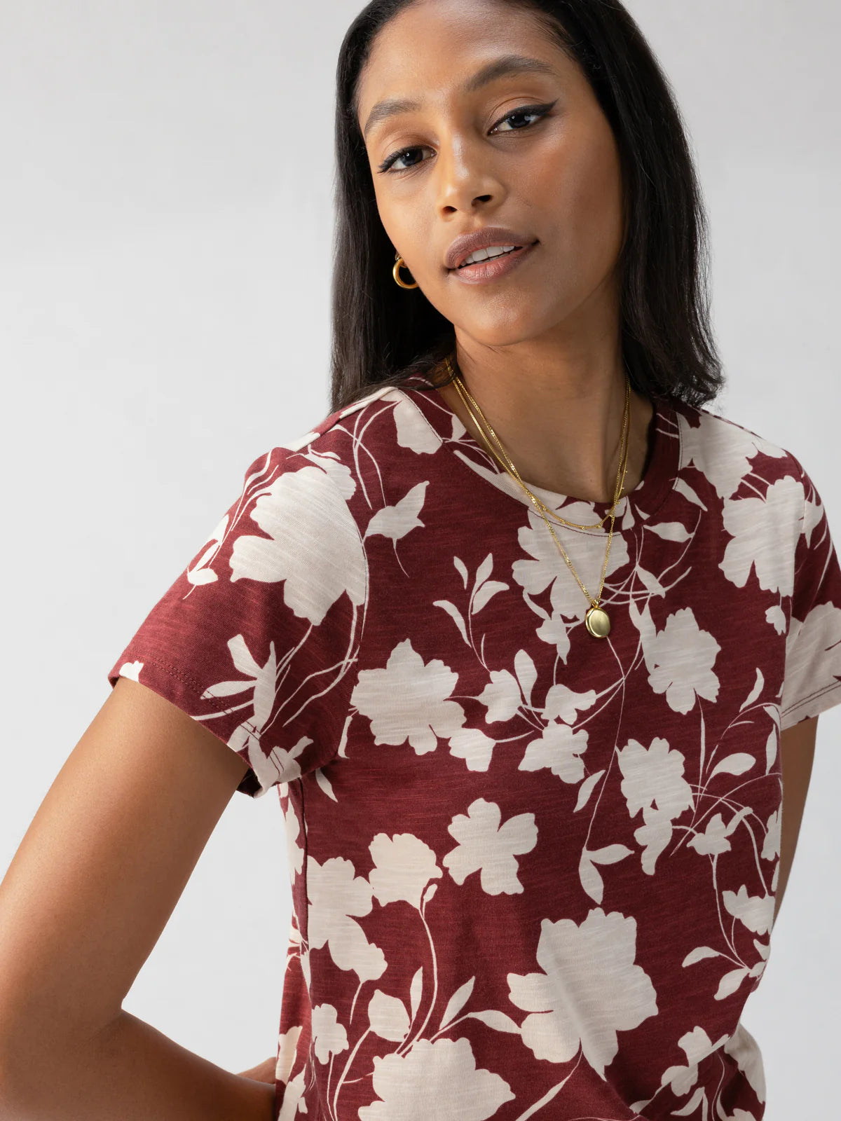 Floral Short Sleeve Tee Apex Ethical Boutique