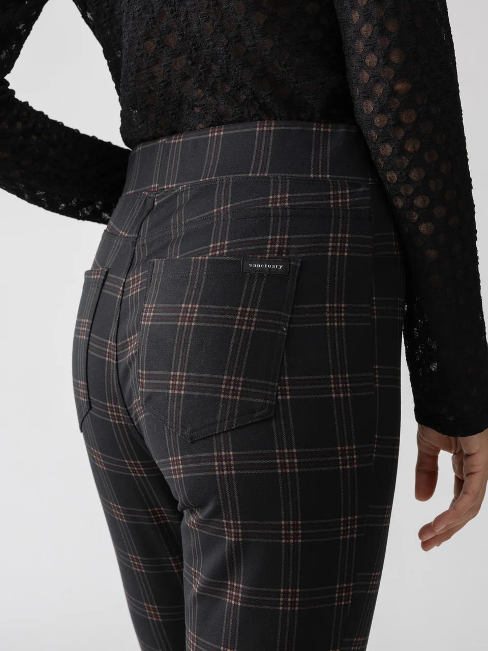 Rose & Lee Co Runway Leggings, Garnet Plaid by Sanctuary unknown
