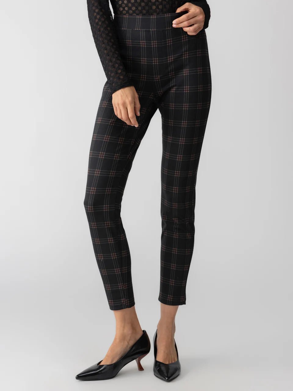 Rose & Lee Co Runway Leggings, Garnet Plaid by Sanctuary unknown
