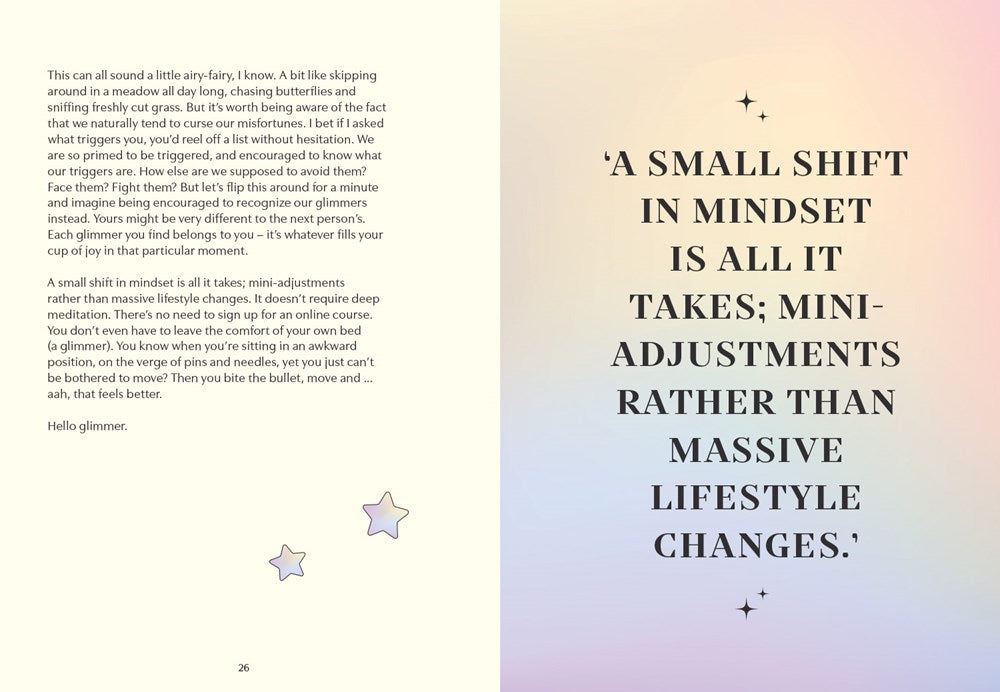 Glimmers: A transformative new self-help guide to unlocking the magic in life’s small moments cover image
