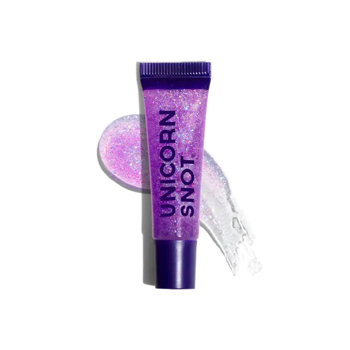 Purple glitter lip gloss
