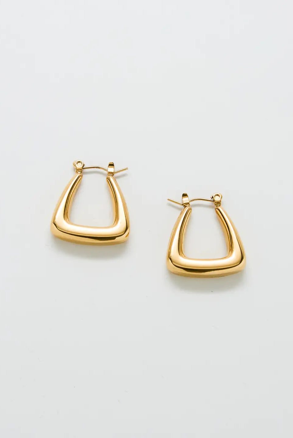 Rose & Lee Co Gold Triangle Hoop Earrings Earrings