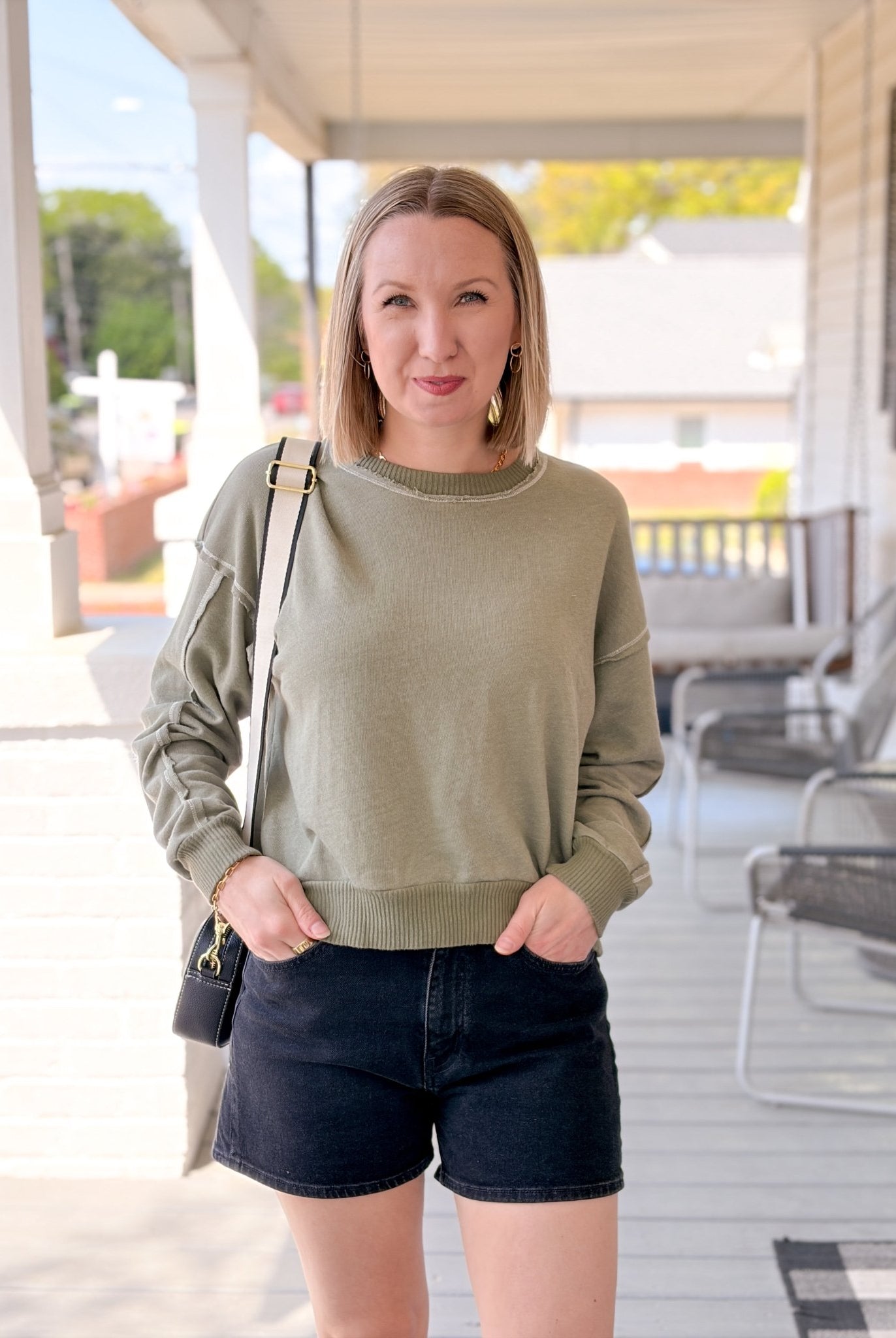 Rose & Lee Co Greene Sweatshirt, Sage Leaf by Project Social T Sweatshirt & Hoodies