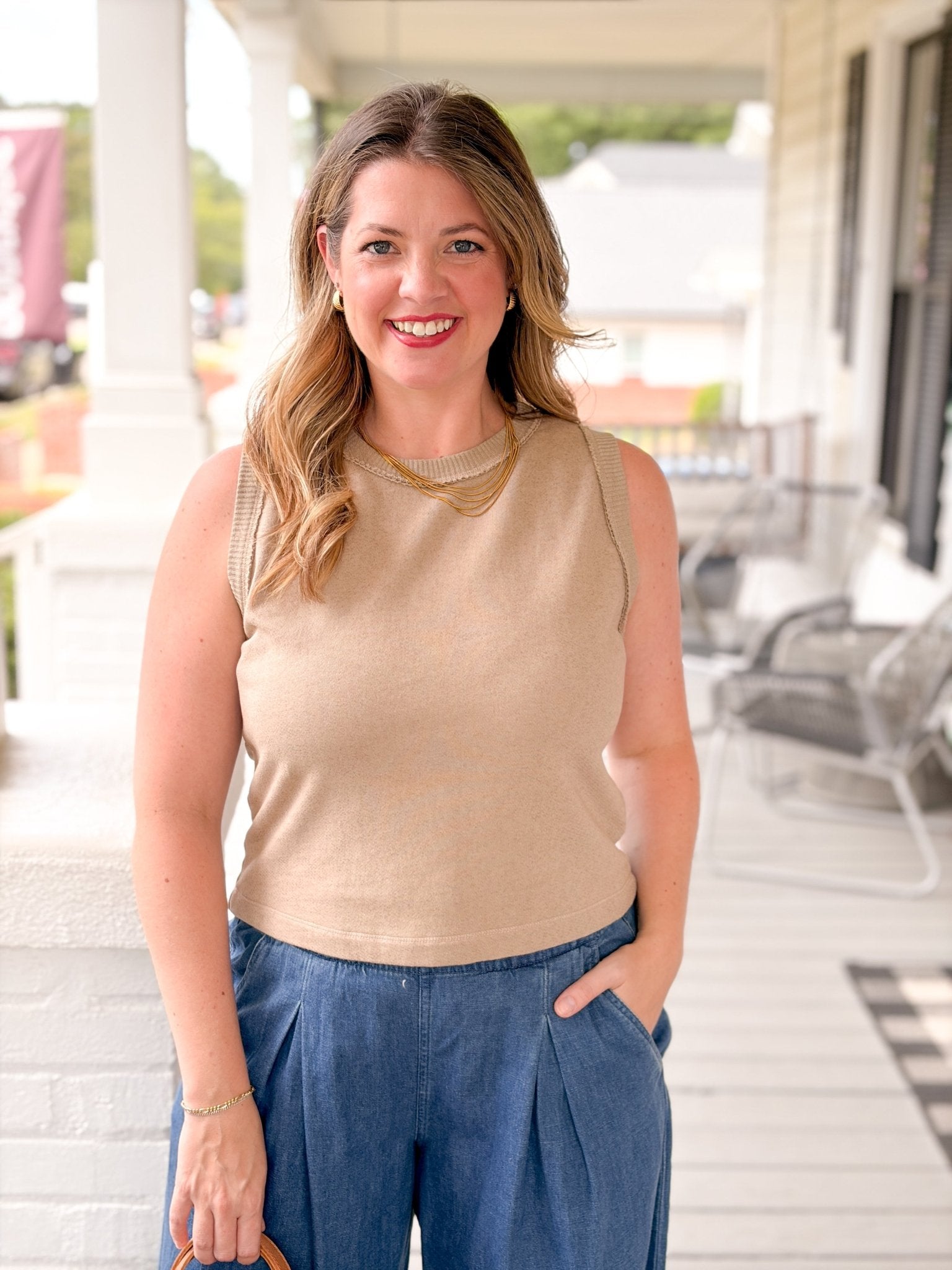 Rose & Lee Co Gwynn Tank, Desert Taupe by Project Social T Tanks