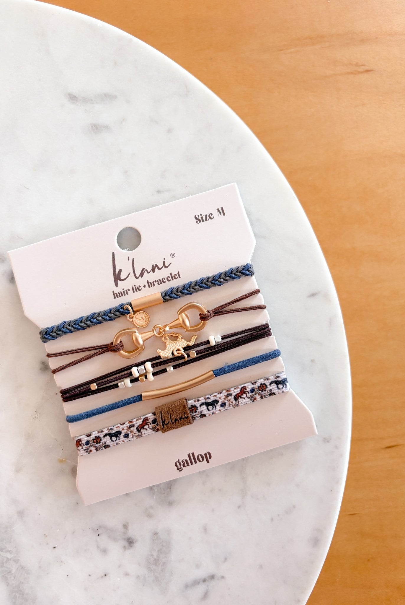 Rose & Lee Co Hair Tie Bracelet Set, Gallop Hair