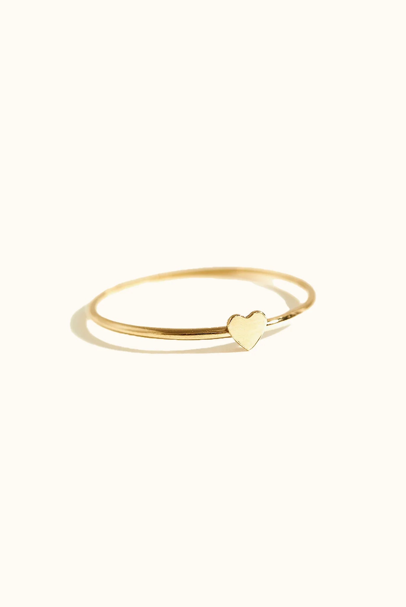 Rose & Lee Co Heart Stacking Ring, Gold Rings