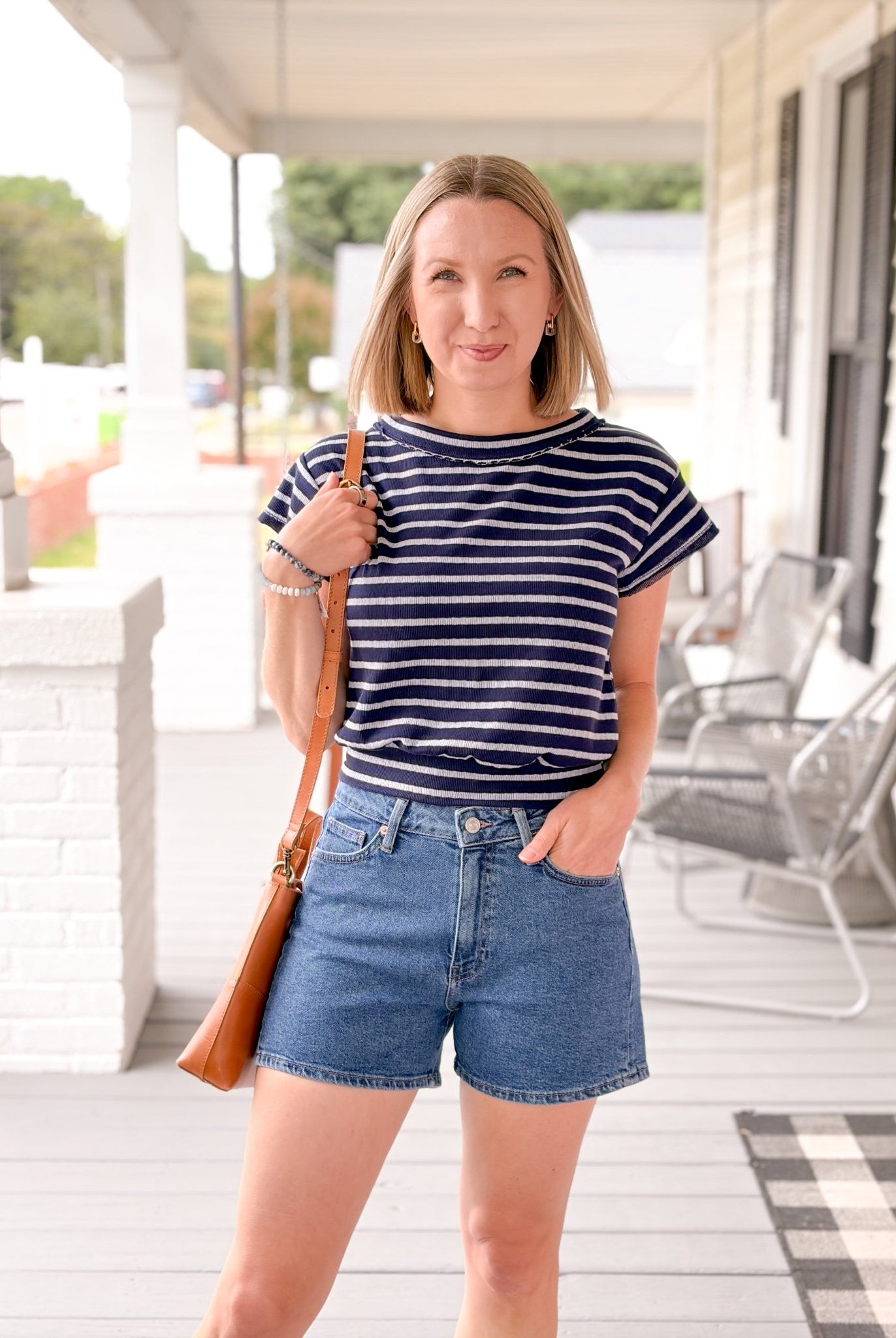 Rose & Lee Co Heidi Jean Shorts, Dark Shaded 90's by Mavi Jeans Denim Shorts