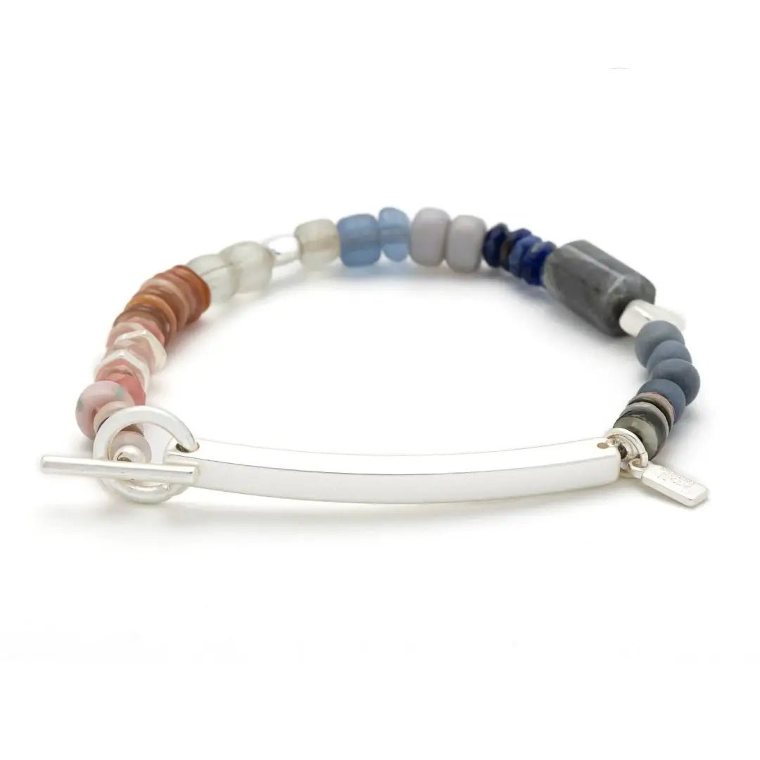 Rose & Lee Co Hidden Message Bracelet, Amazing/Labradorite/Silver Bracelets