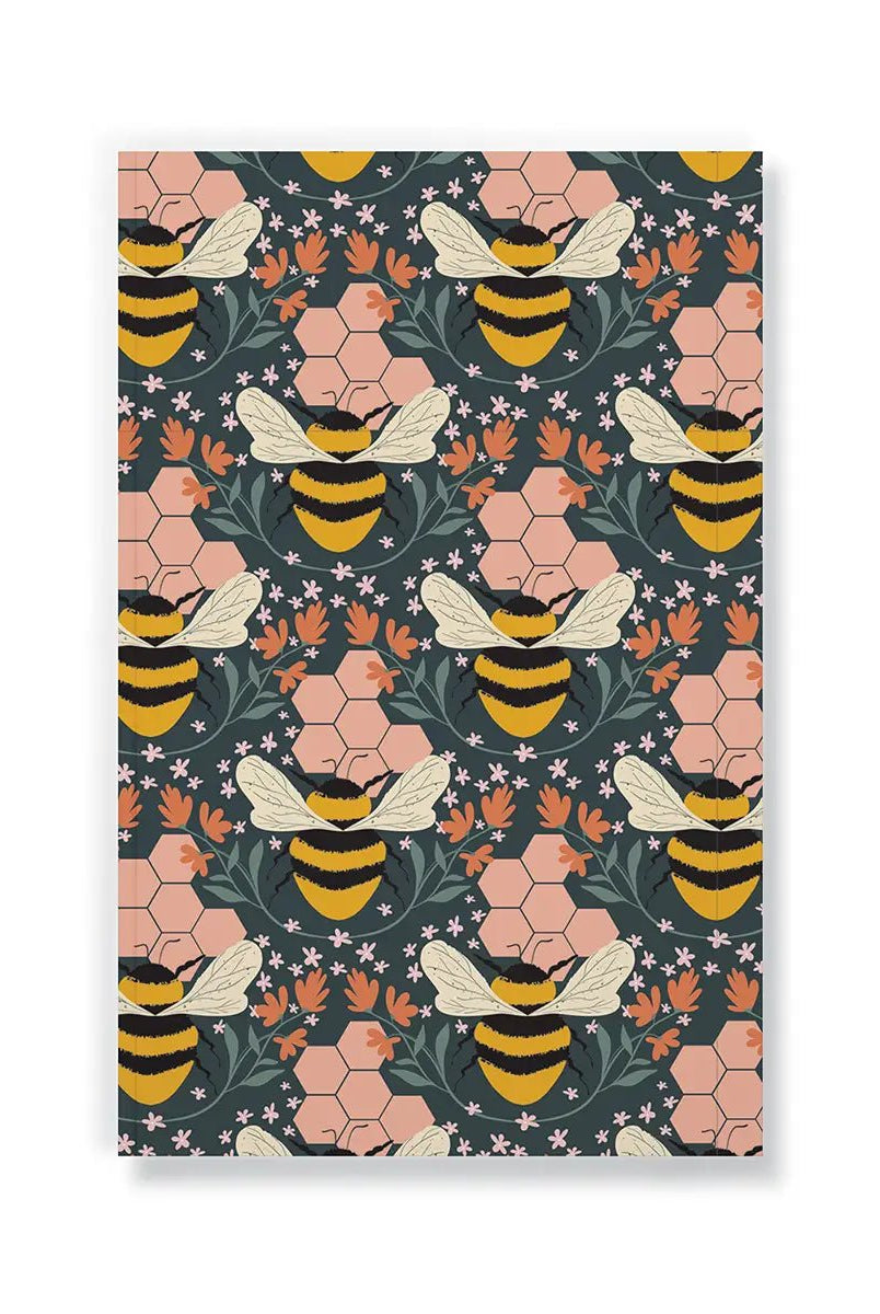Rose & Lee Co Honeycomb Bee Classic Layflat Journal Notebook Stationery