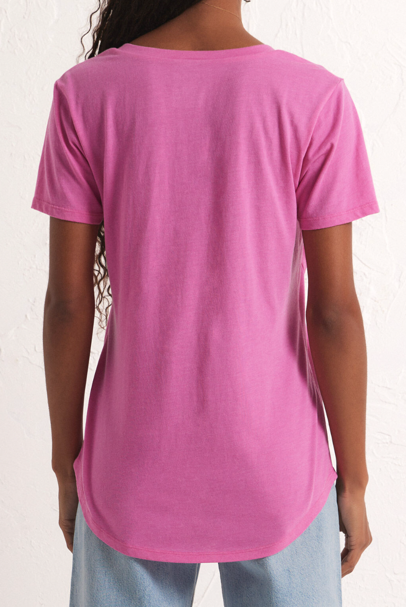Hot Pink Pocket Tee Apex Ethical Boutique