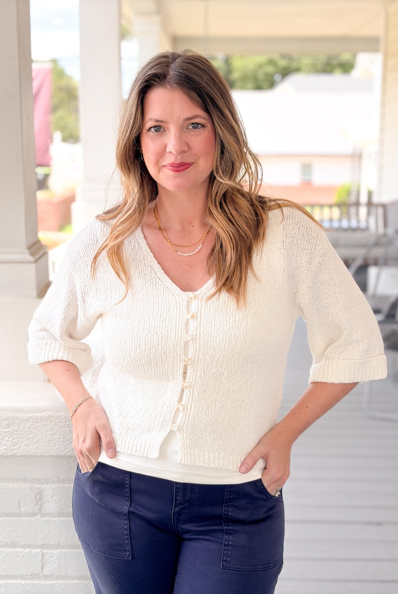 Rose & Lee Co I'm Yours Sweater Top, Chalk by Sanctuary Work Tops