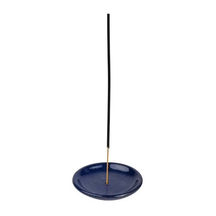 Rose & Lee Co Deep Blue Incense Holder Candles