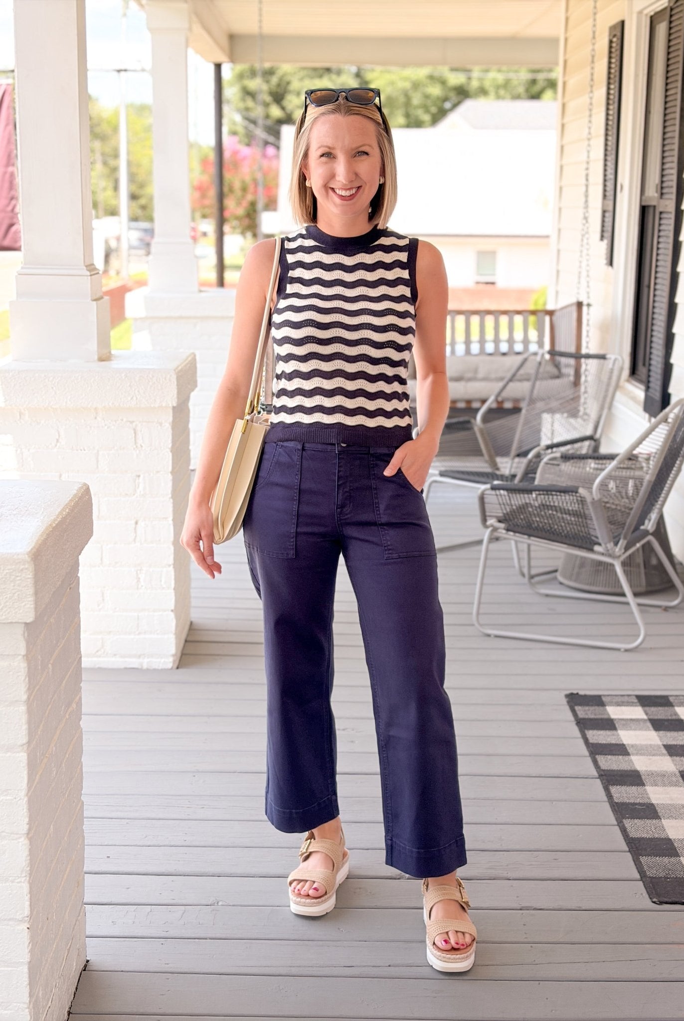 Rose & Lee Co Insider Crop Pants, Navy Blazer by Sanctuary Pants