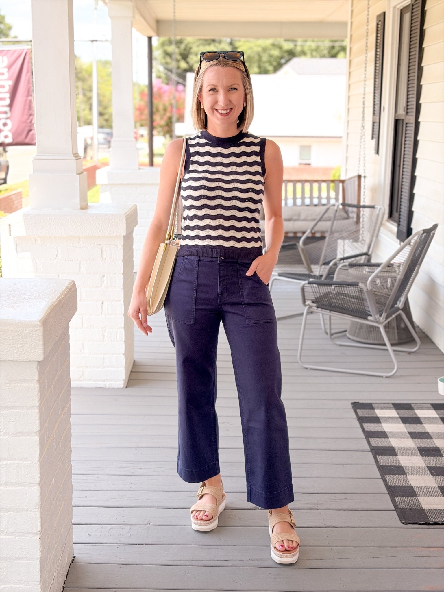 Rose & Lee Co Insider Crop Pants, Navy Blazer by Sanctuary Pants