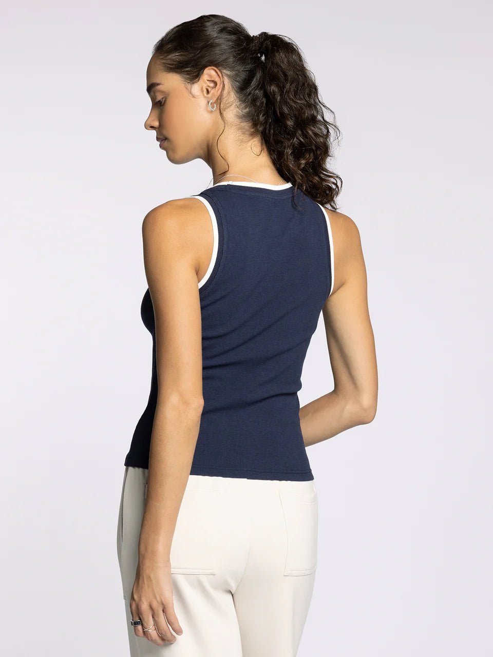 Rose & Lee Co Irina Tank, Charcoal Blue Tanks