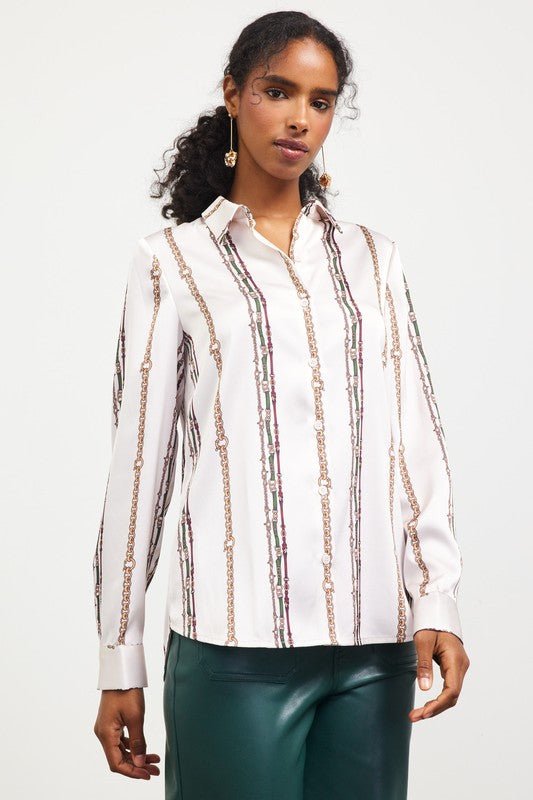 Rose & Lee Co Giana Top, Ivory/Multi unknown