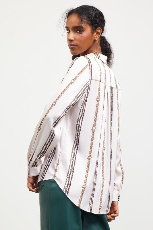 Rose & Lee Co Giana Top, Ivory/Multi unknown