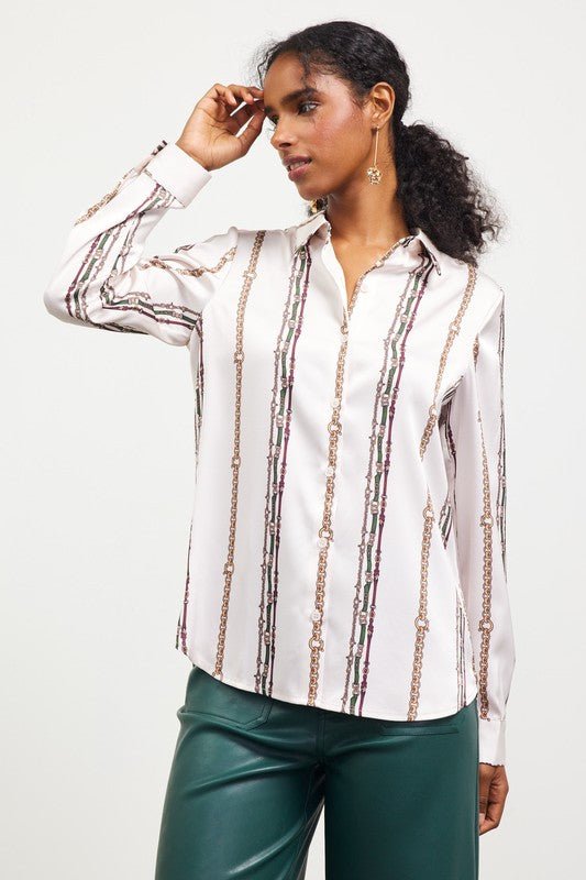 Rose & Lee Co Giana Top, Ivory/Multi unknown
