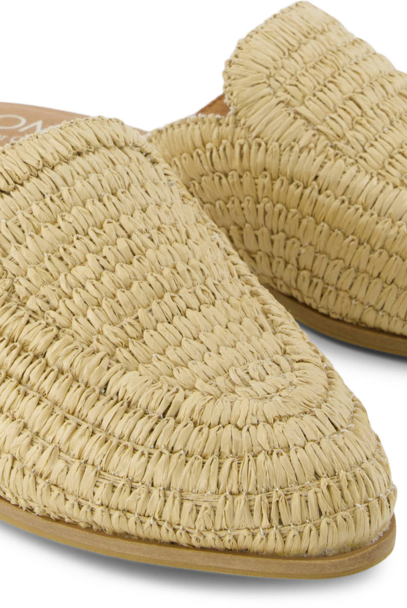 Jade Flat, Almond Raffia