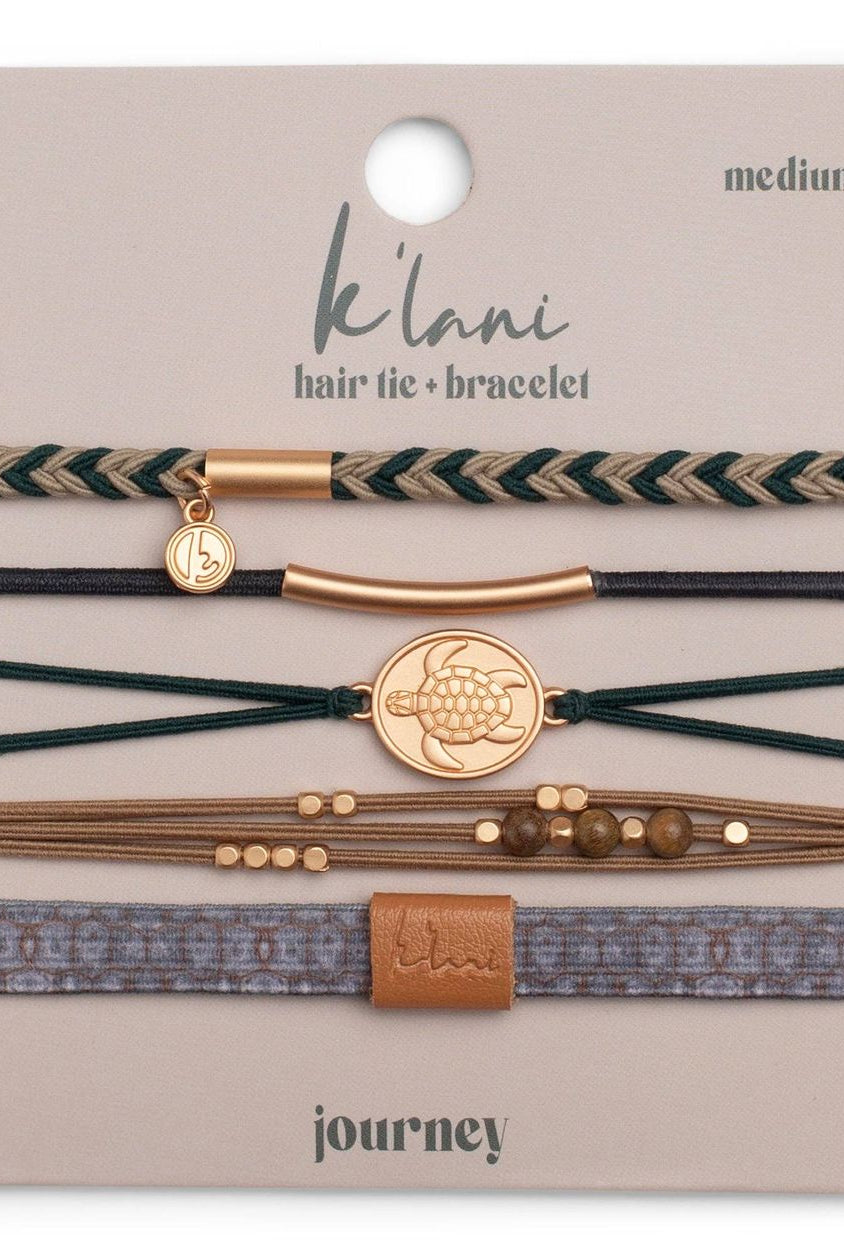 Multi Colored Hair Tie Bracelet Set