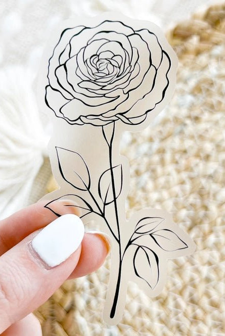 Rose & Lee Co Stickers, June Birth Flower Rose Stationery