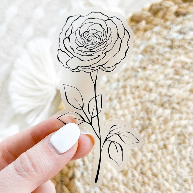 Rose & Lee Co Stickers, June Birth Flower Rose Stationery