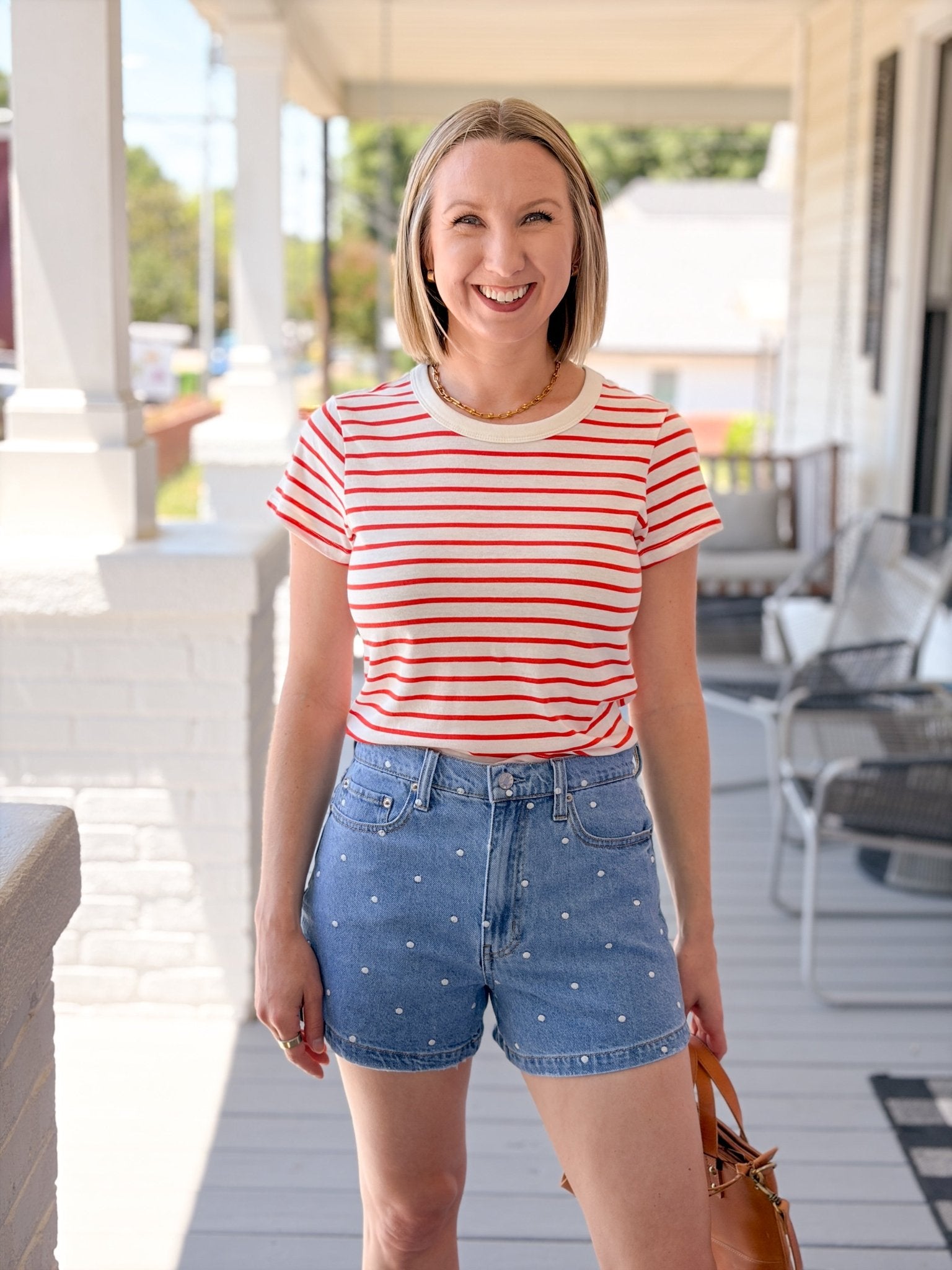 Rose & Lee Co Junie Tee, Lychee by Z Supply short sleeve