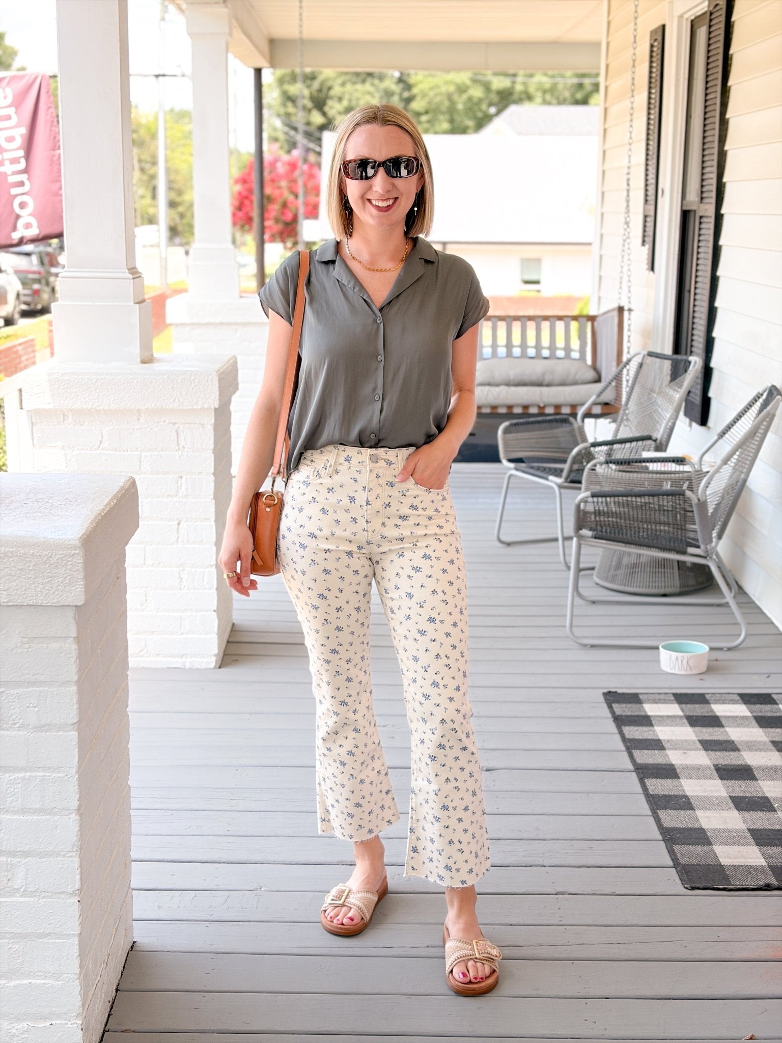 Rose & Lee Co Kelly Top, Deep Green Work Tops