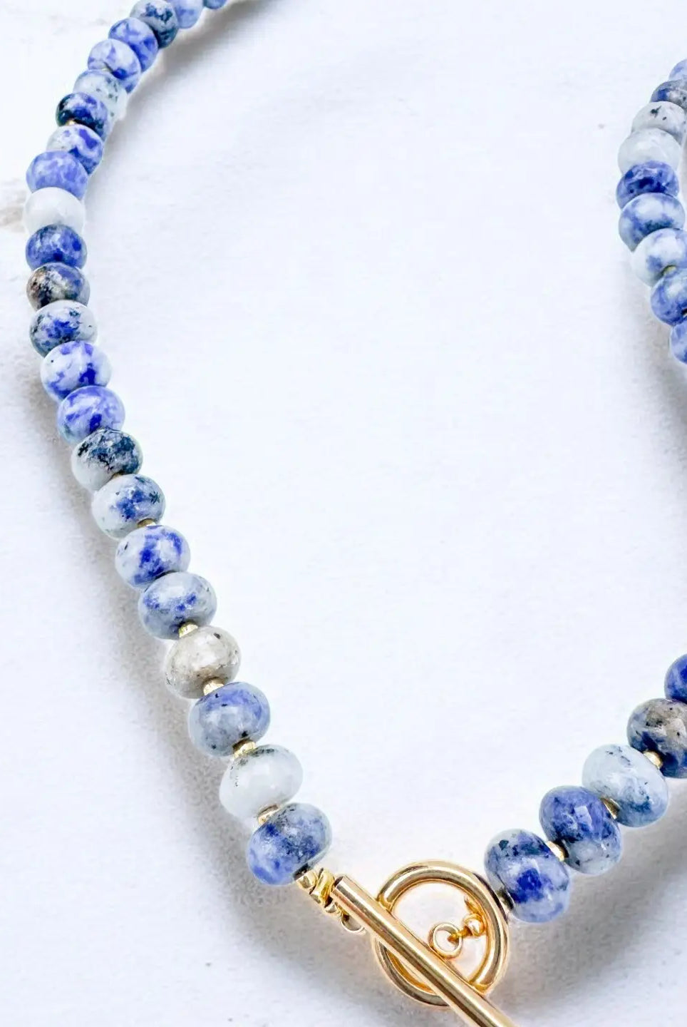 Rose & Lee Co Bold Gemstone Beaded Necklace, Lapis Necklaces