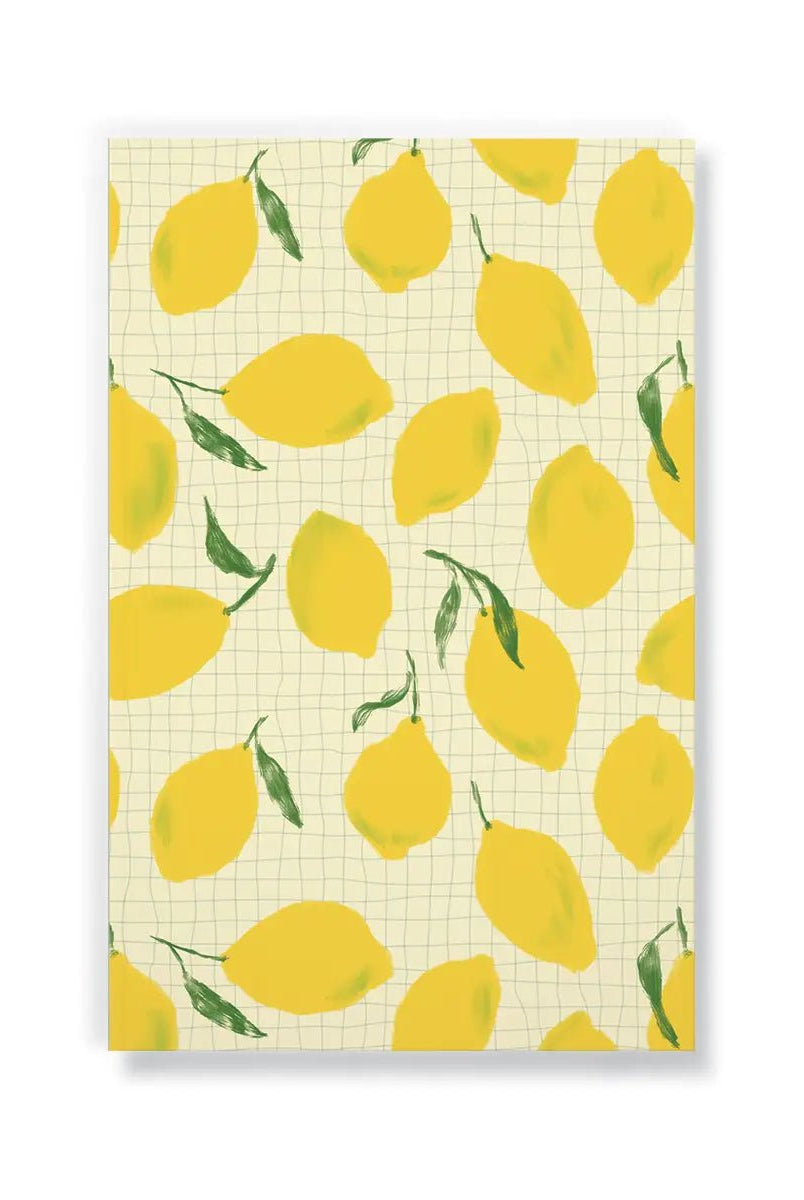 Rose & Lee Co Lemon Grid Classic Layflat Journal Notebook Stationery