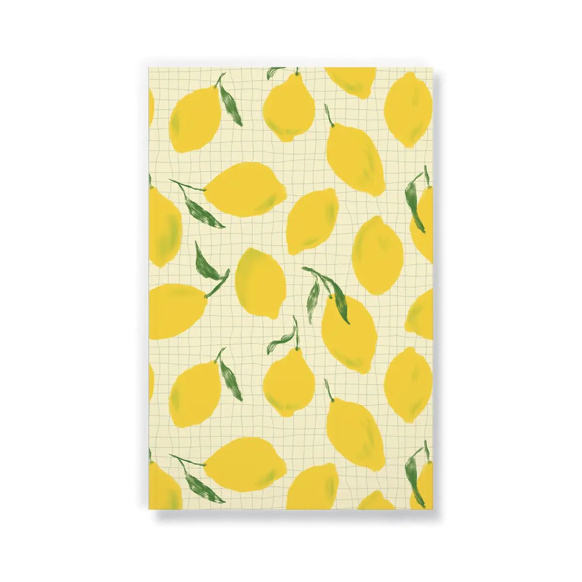 Rose & Lee Co Lemon Grid Classic Layflat Journal Notebook Stationery