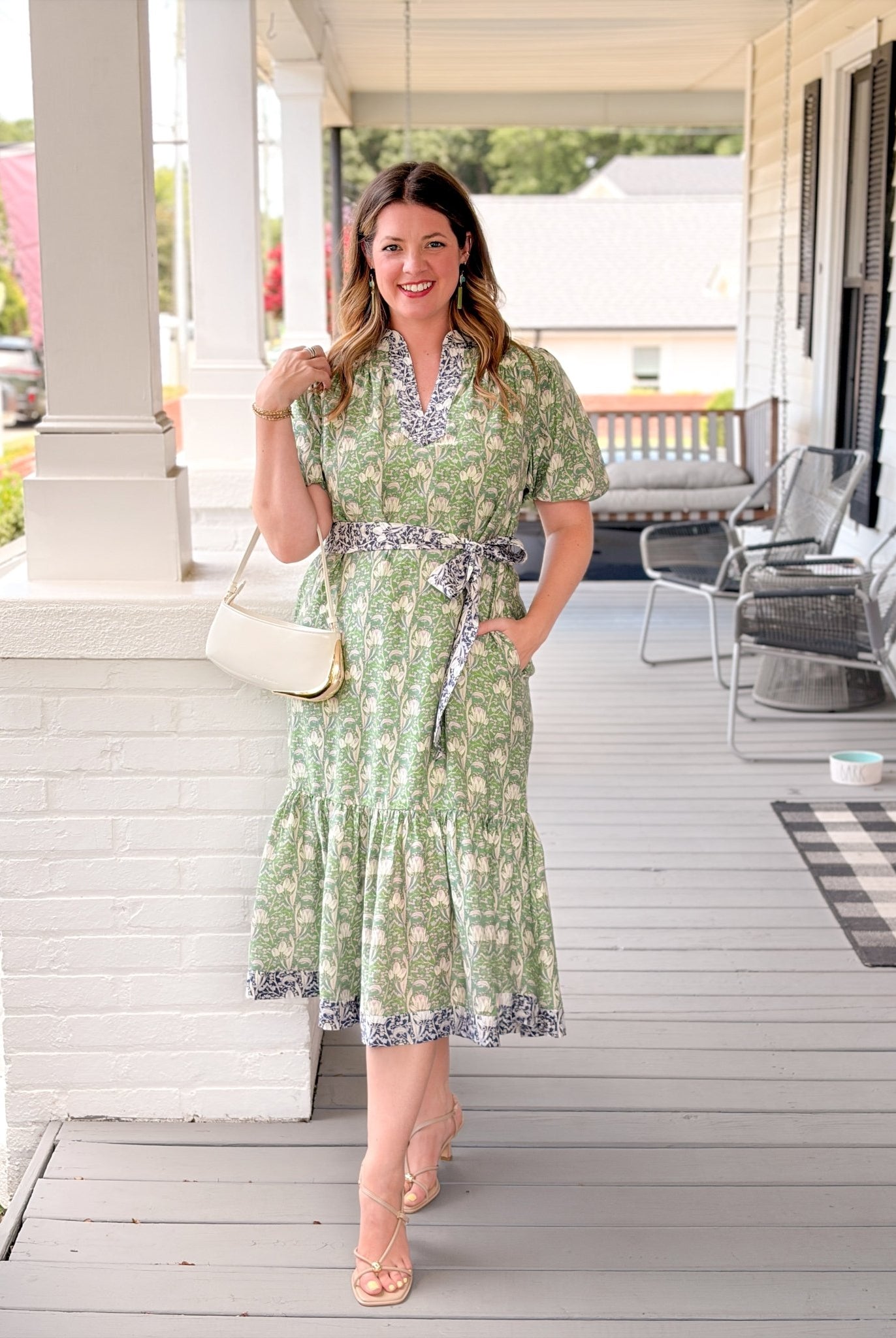 Rose & Lee Co Lindsey Dress, Green Multi Event Dress