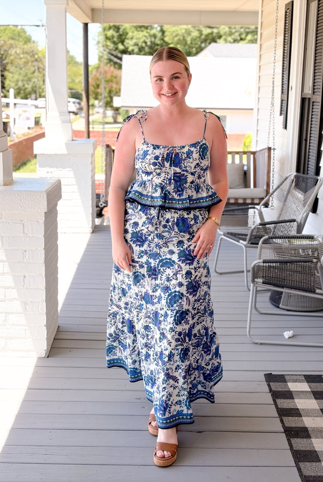 Rose & Lee Co Lotus Skirt, Blue Lolite Skirts