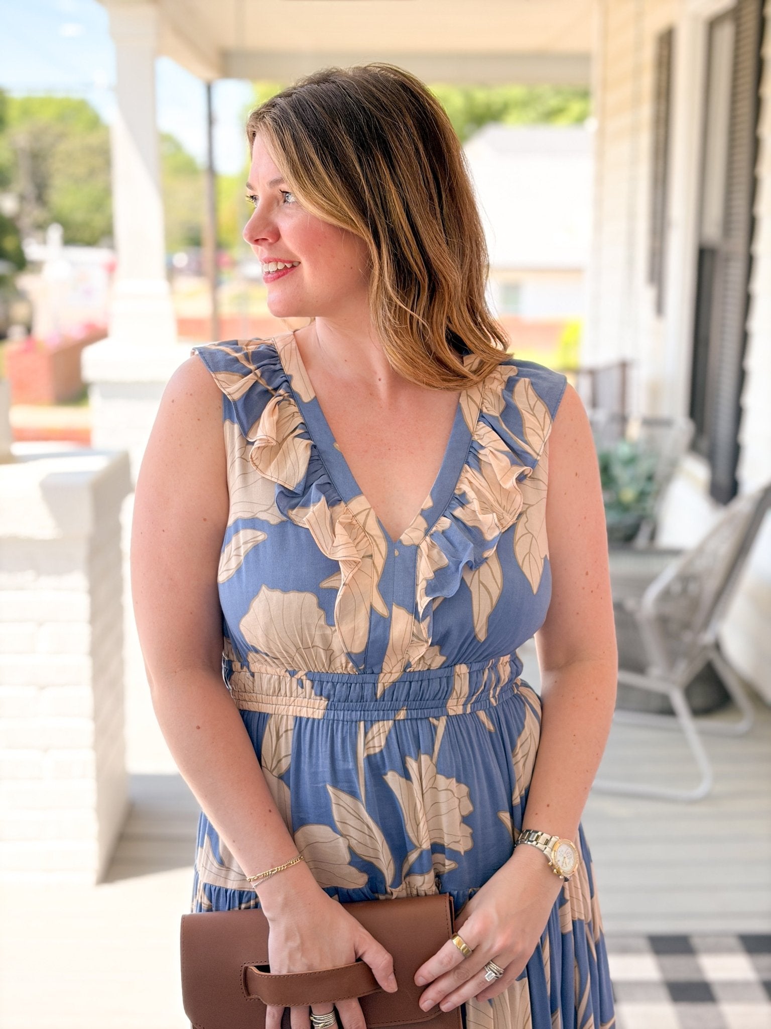Rose & Lee Co Malene Bloom Dress, Lake Blue by Z Supply Event Dress