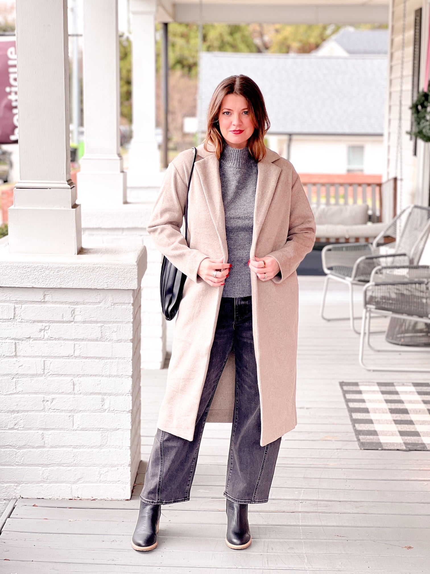 Long Sleeve Heathered Luxe Oversized Coat