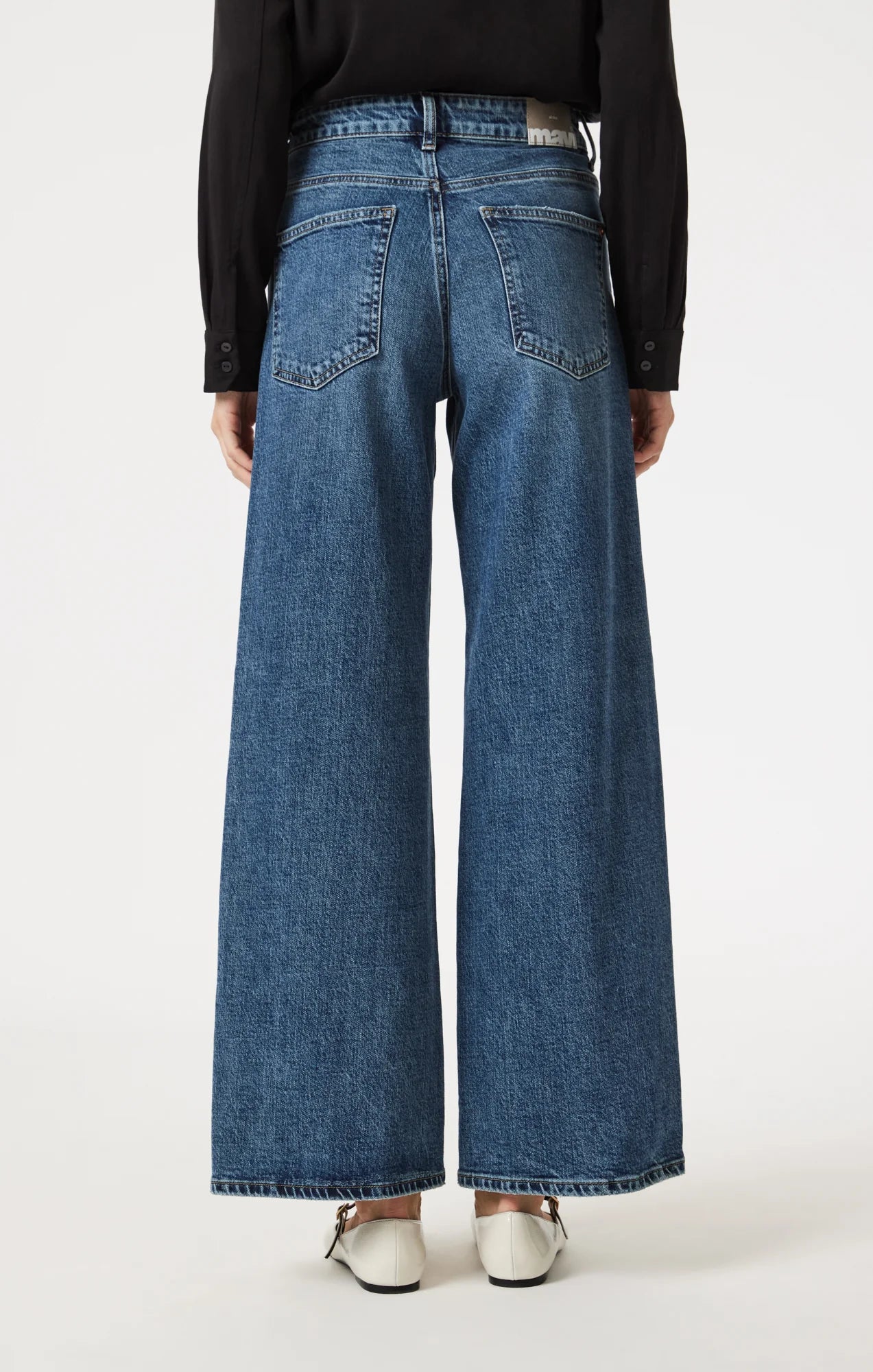 Mavi Siena Wide Leg Jeans Dark Classic Blue Tencel Vintage Cut Apex Boutique