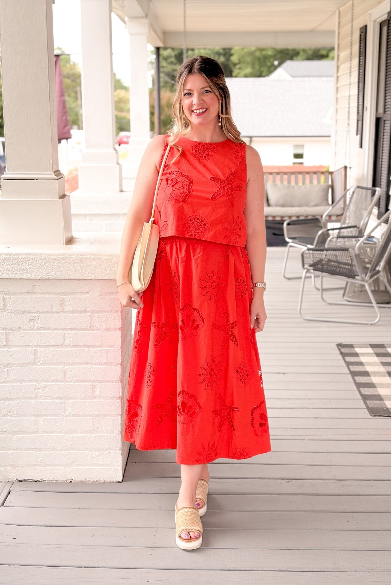 Rose & Lee Co Mckenna Skirt, Coral Skirts