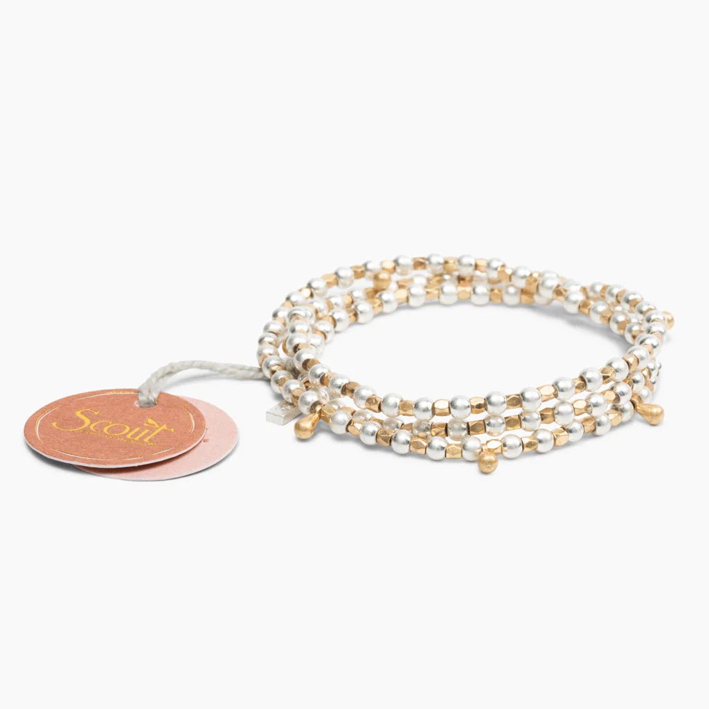 Rose & Lee Co Metal Wrap Classic Teardrop Bracelet, Silver & Gold Bracelets
