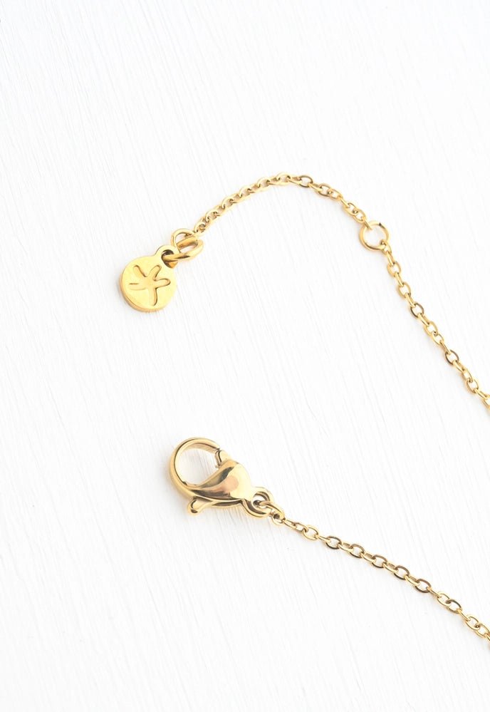 Rose & Lee Co Rowen Leaf Necklace, Mint Necklaces