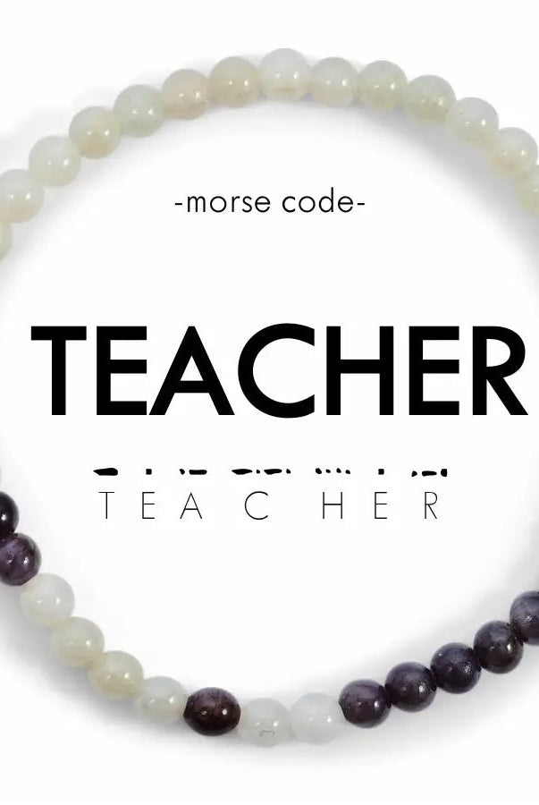 Rose & Lee Co Morse Code Teacher Bracelet, Light Grey & Smoke Bracelets