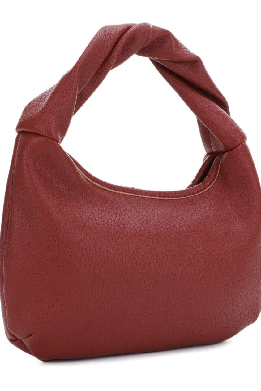 leather twist shoulder bag