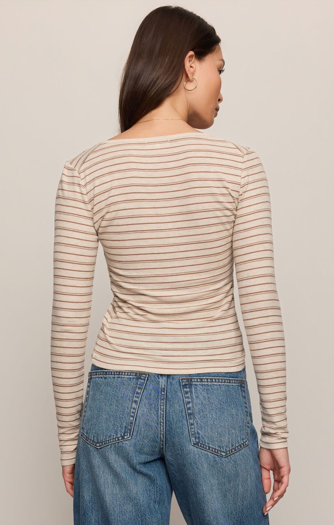 Rose & Lee Co Andie Top, Light Oatmeal Heather by Z Supply Long Sleeve