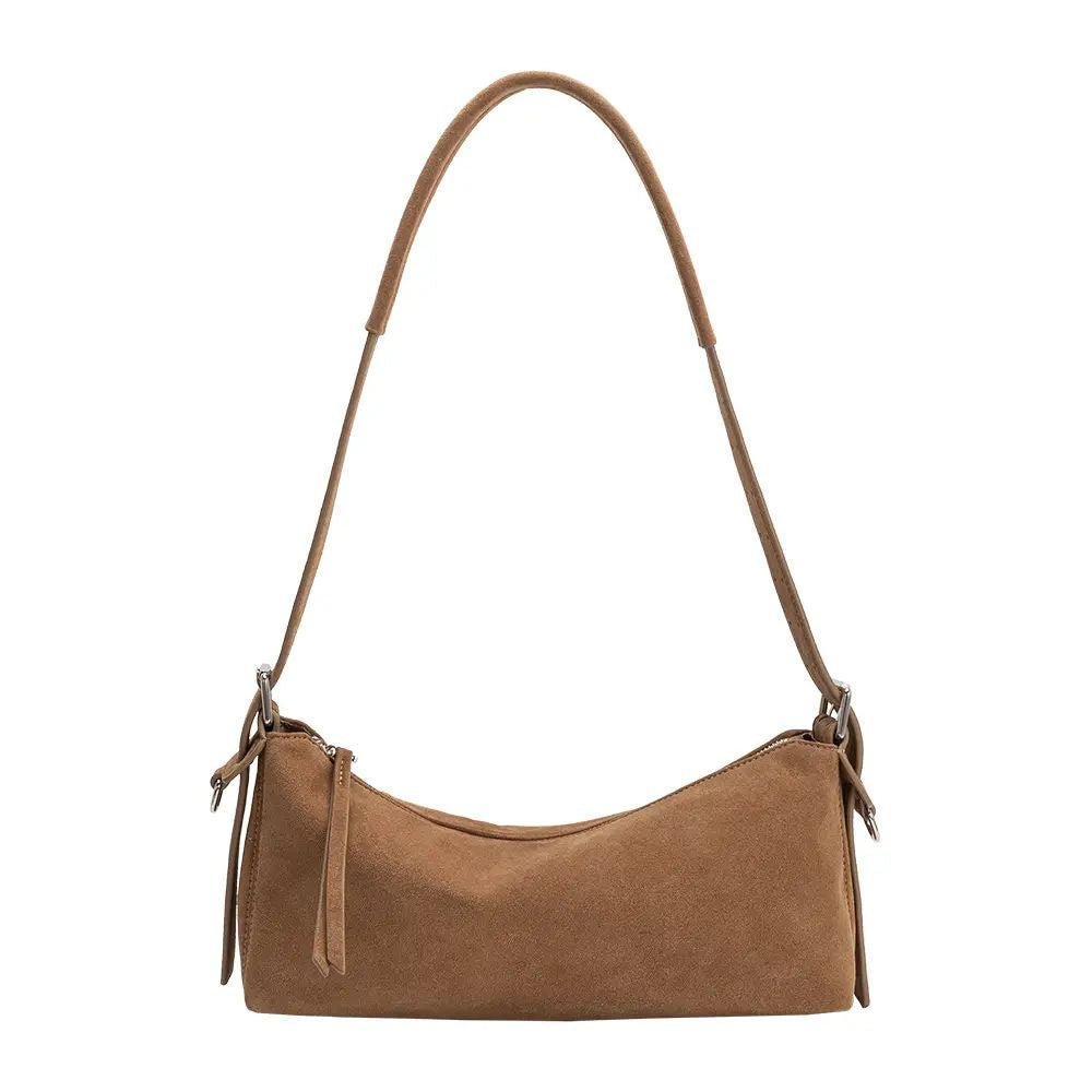 Rose & Lee Co Valeria Suede Shoulder Bag, Camel Bags