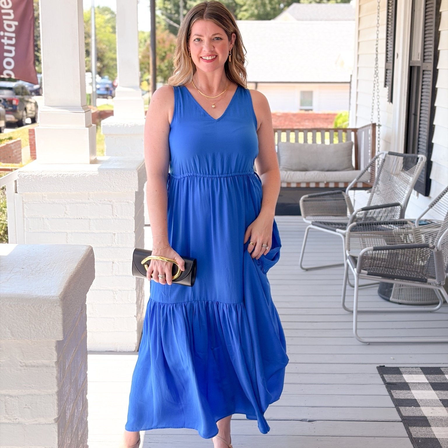 Rose & Lee Co Natalie Dress, Blue Work Dress