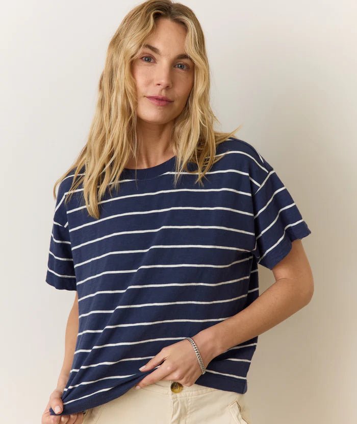 Rose & Lee Co Vintage Top, Navy/White Stripe unknown