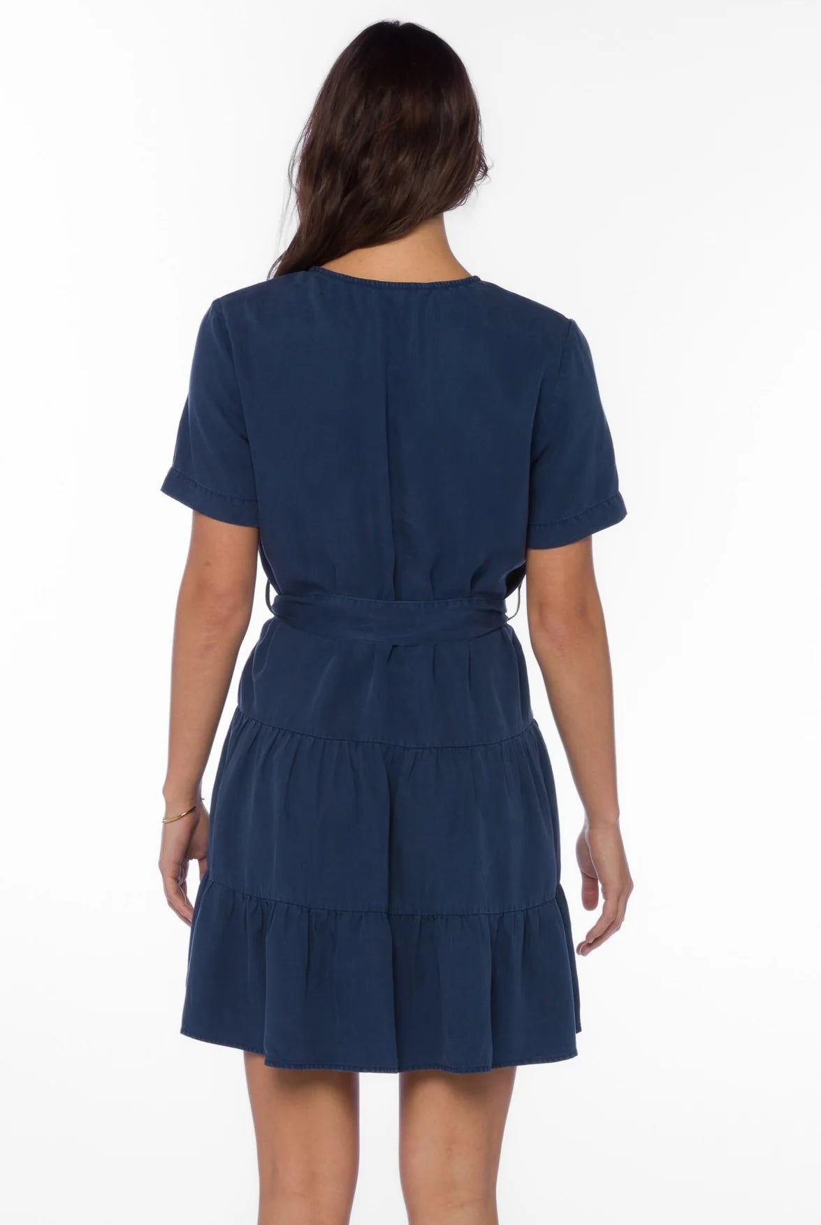 Navy Tiered Dress Apex Ethical Boutique