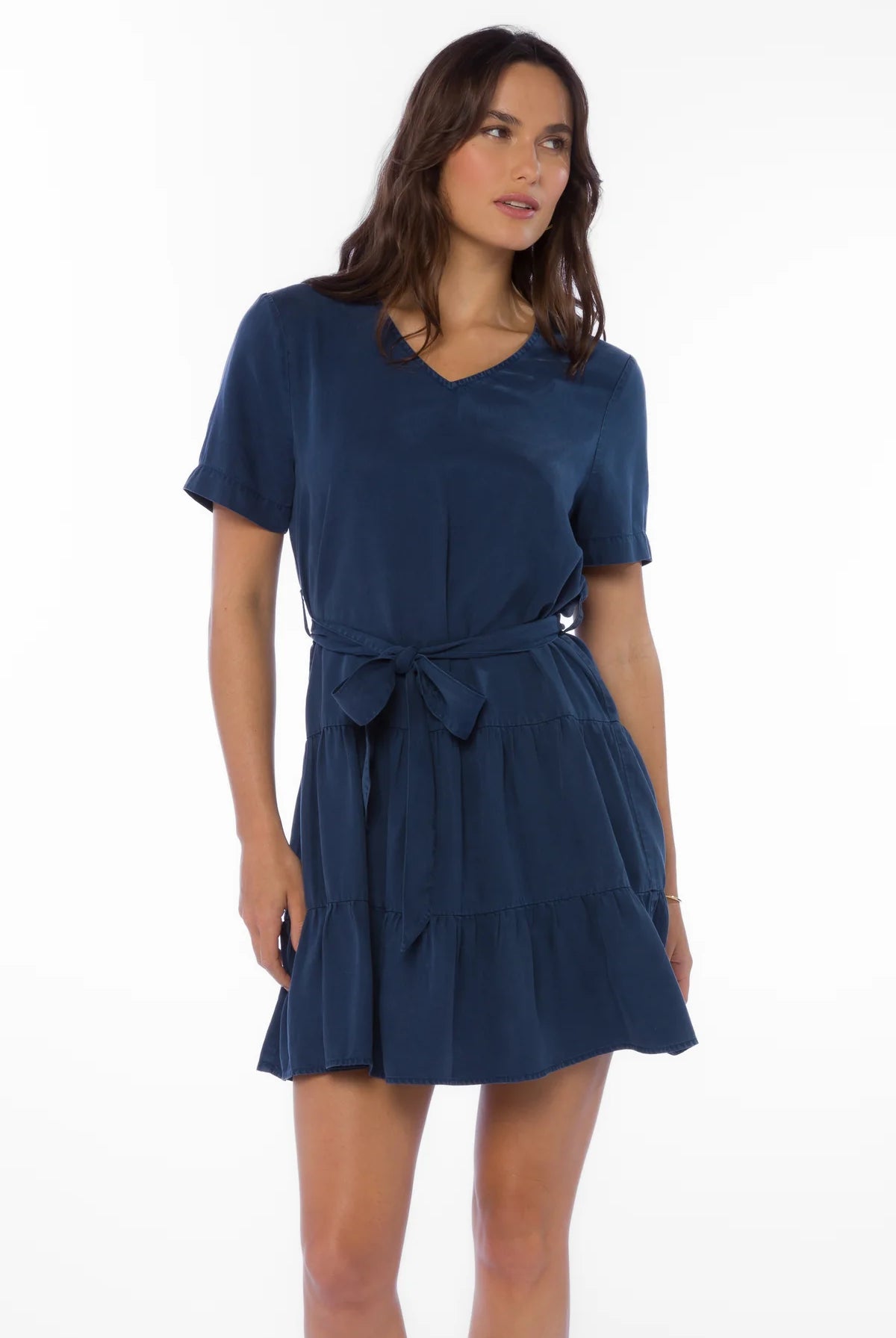 Navy Tiered Dress Apex Ethical Boutique