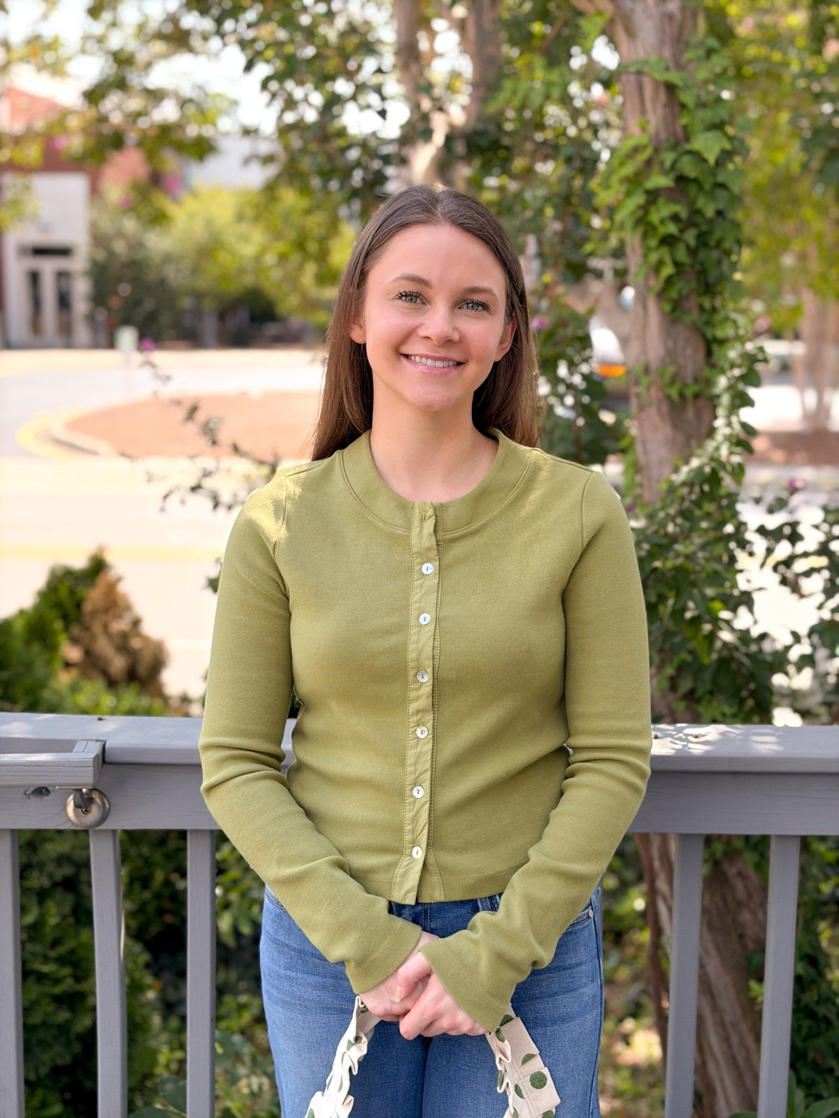 Rose & Lee Co Nola Cardigan, Moss Cardigan