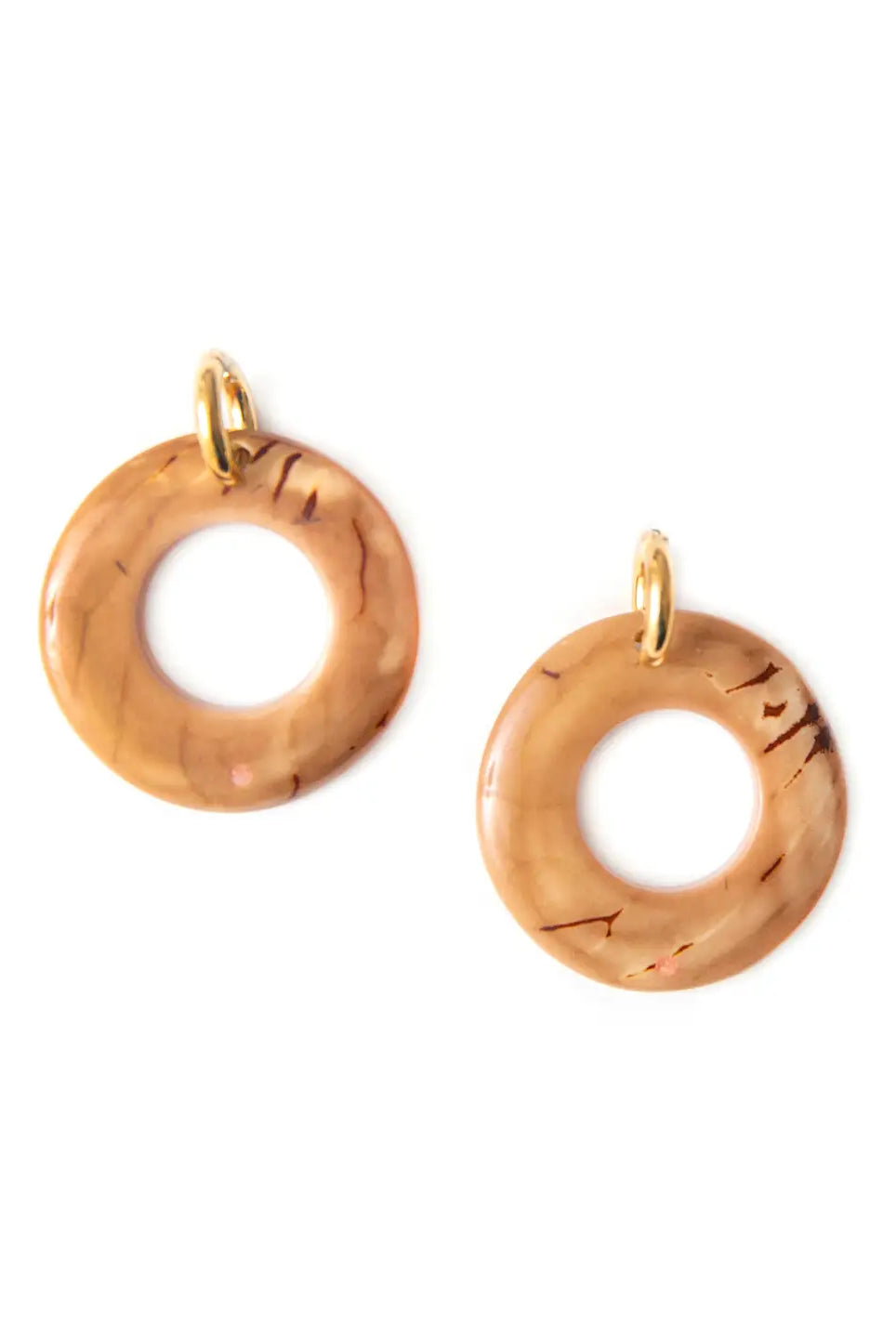 Organic Tagua Sasha Earrings Round donut